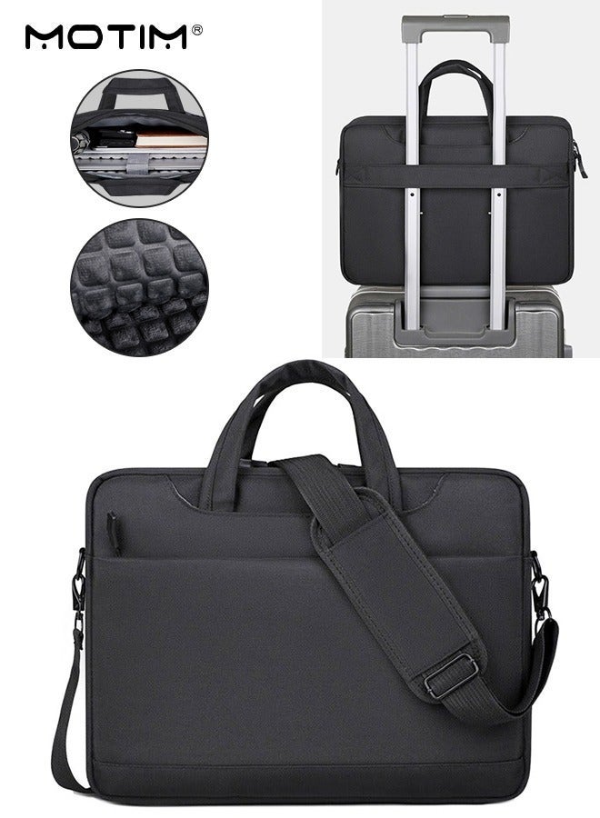 Motim 15.6-16 Inch Laptop Bag, Waterproof Computer Bag Business Briefcase with Shockproof Protection Airbag, Large Capacity Travel Shoulder Messenger Bag, Multiple Inner Pockets, Compatible with 15.6-16" Laptop Dell Inspiron 15.6, HP Pavilion 15.6 and so on - Image 1